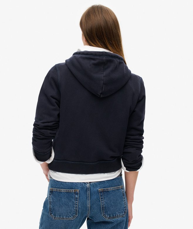 Superdry Athletic Essentials Relaxed Crop Zip-hoodie