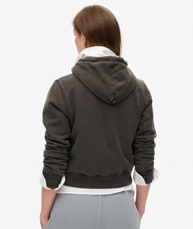 Superdry Athletic Essentials Relaxed Crop Zip-hoodie