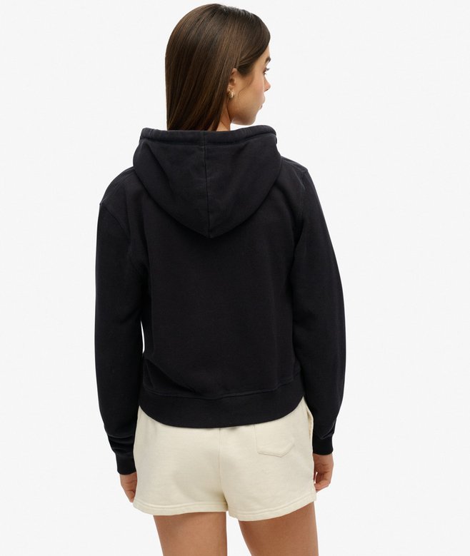 Superdry Athletic Essentials Relaxed Cropped Zip Hoodie