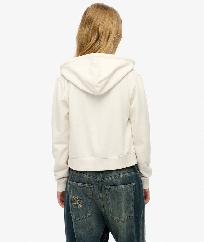 Superdry Athletic Essentials Relaxed Cropped Zip Hoodie