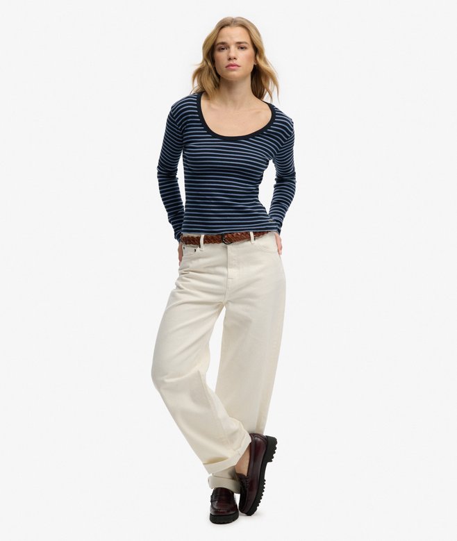 Superdry Athletic Essentials Striped Long Sleeve Top