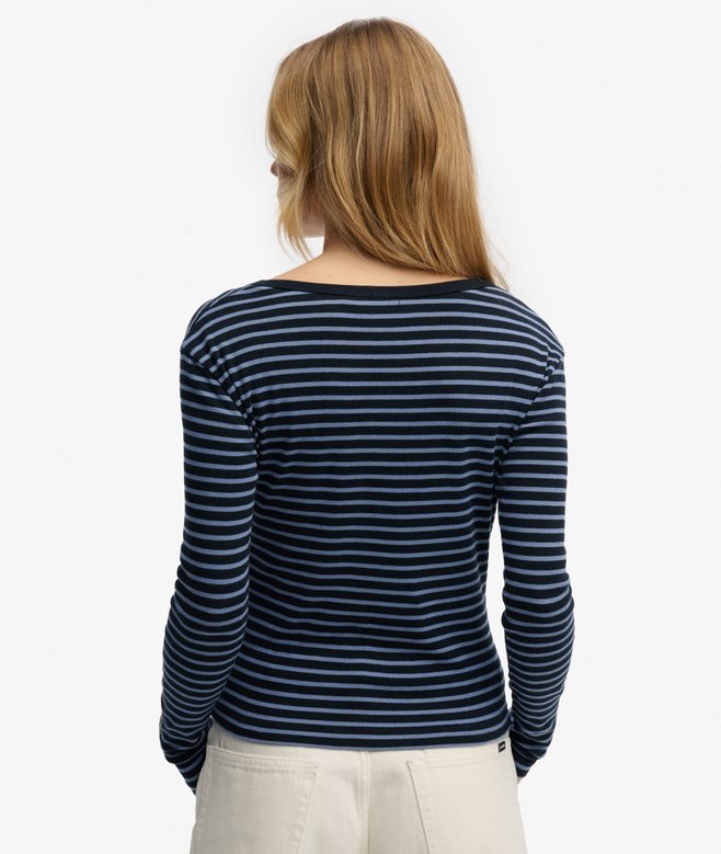 Superdry Athletic Essentials Striped Long Sleeve Top