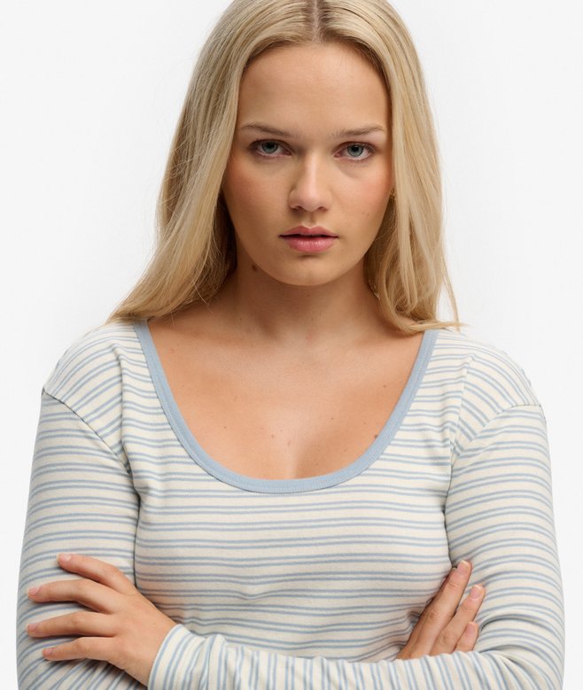 Superdry Athletic Essentials Striped Long Sleeve Top