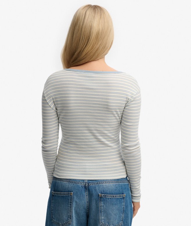 Superdry Athletic Essentials Striped Long Sleeve Top