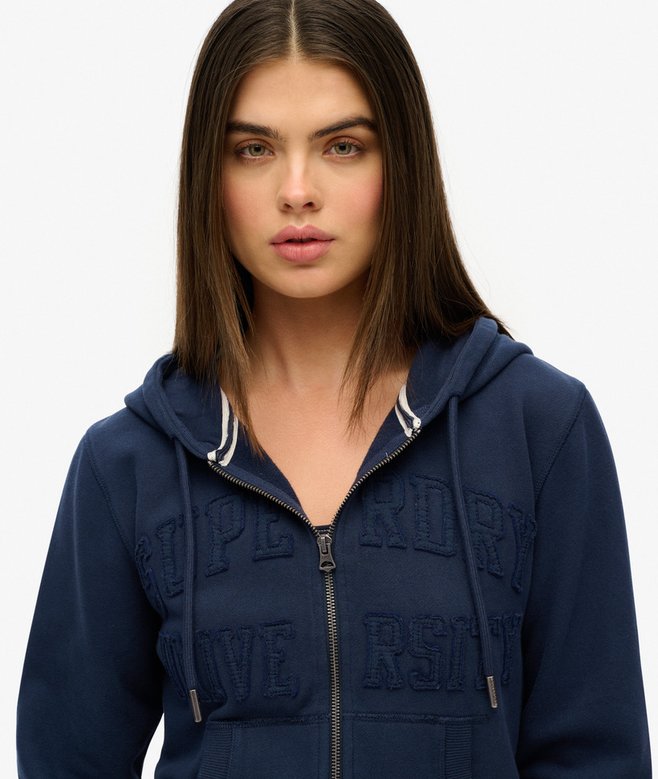 Superdry Athletic Essentials Tonal Cropped Zip Hoodie