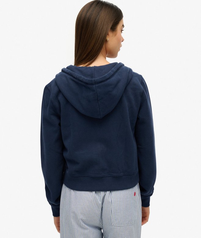 Superdry Athletic Essentials Tonal Cropped Zip Hoodie