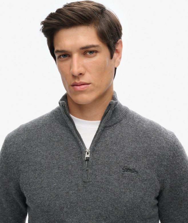 Superdry Essential Embroidered Knit Half Zip Jumper
