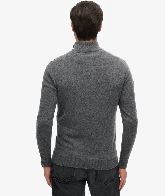 Superdry Essential Embroidered Knit Half Zip Jumper