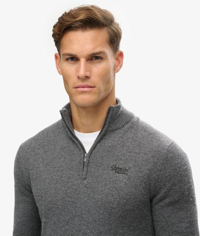 Superdry Essential Embroidered Knitted Half Zip Jumper