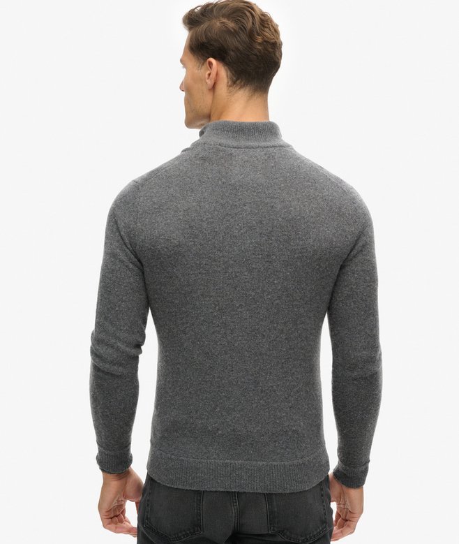 Superdry Essential Embroidered Knitted Half Zip Jumper