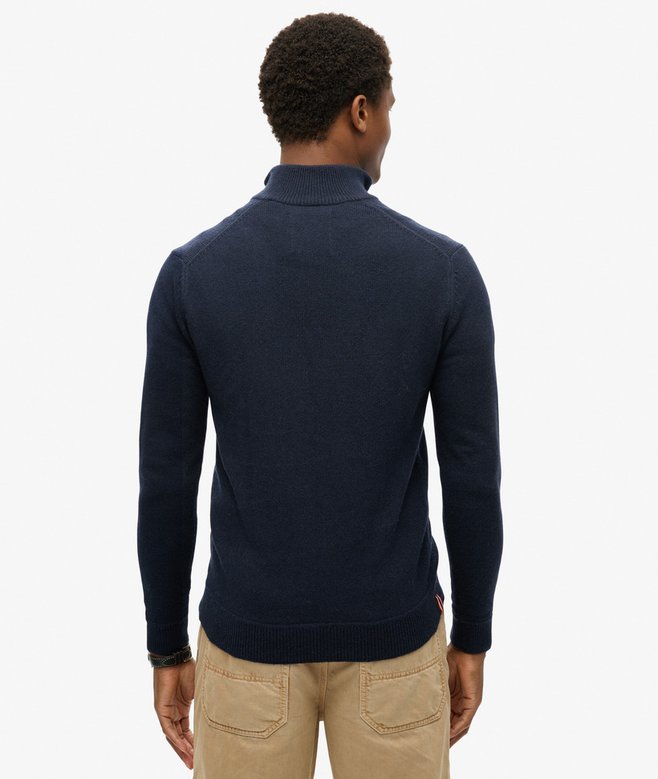 Superdry Essential Embroidered Knitted Half Zip Jumper