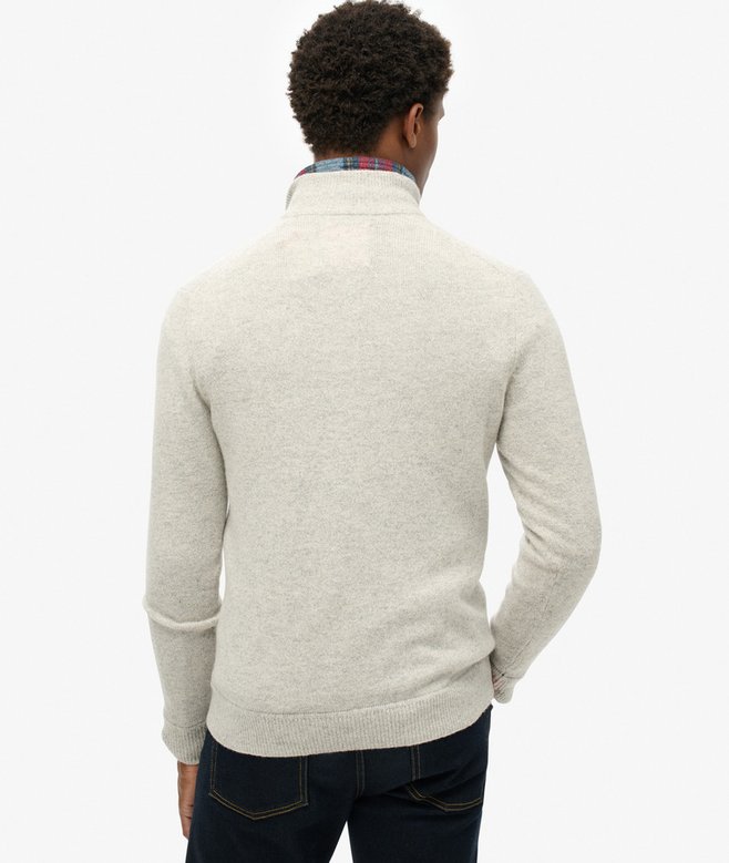 Superdry Essential Embroidered Knitted Half Zip Jumper