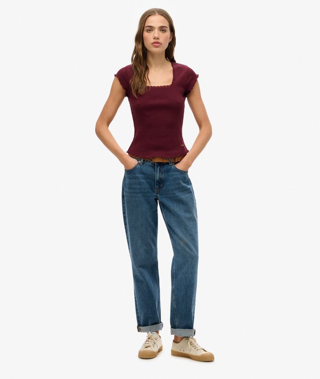 Superdry Essential Square Neck Short Sleeve T-Shirt