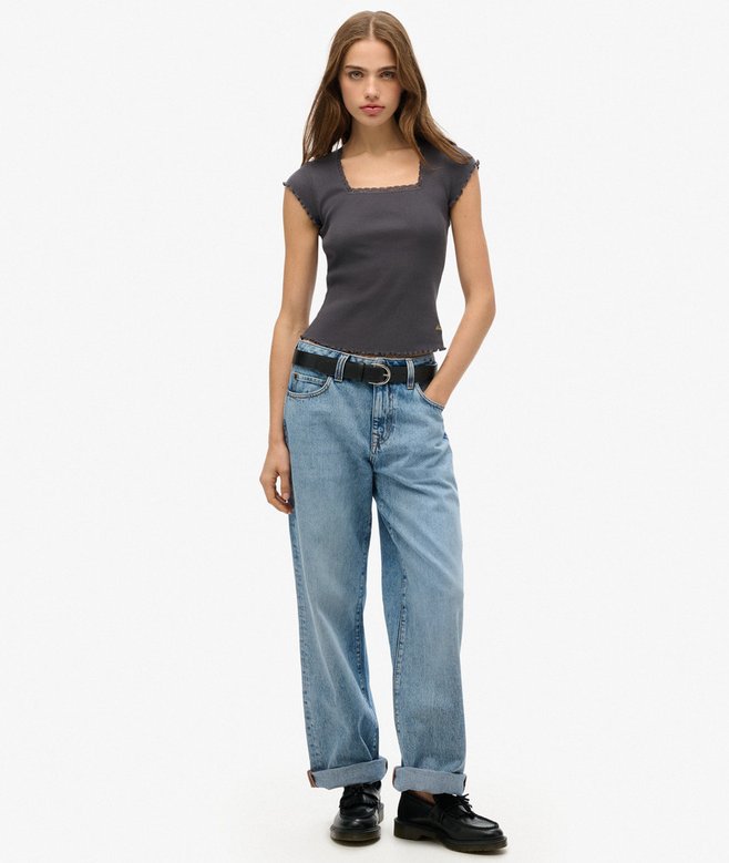 Superdry Essential Square Neck Short Sleeve T-Shirt