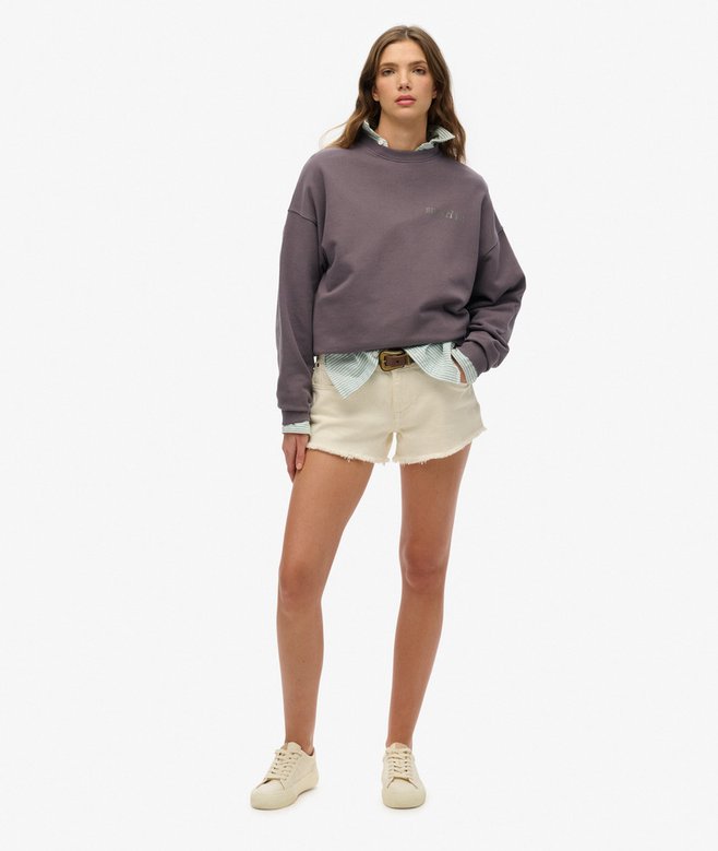 Superdry Old School Tattoo Oversized Crew Sweatshirt