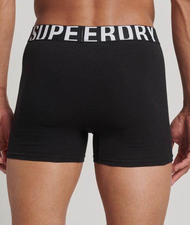 Superdry Organic Cotton Boxer Dual Logo Double Pack