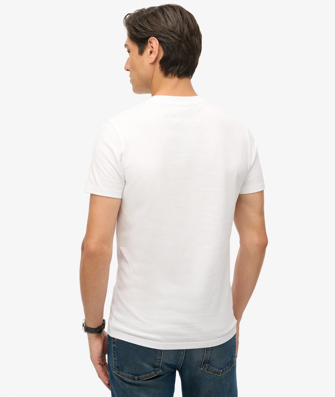Superdry Organic Cotton Embroidered Logo V Neck T-Shirt