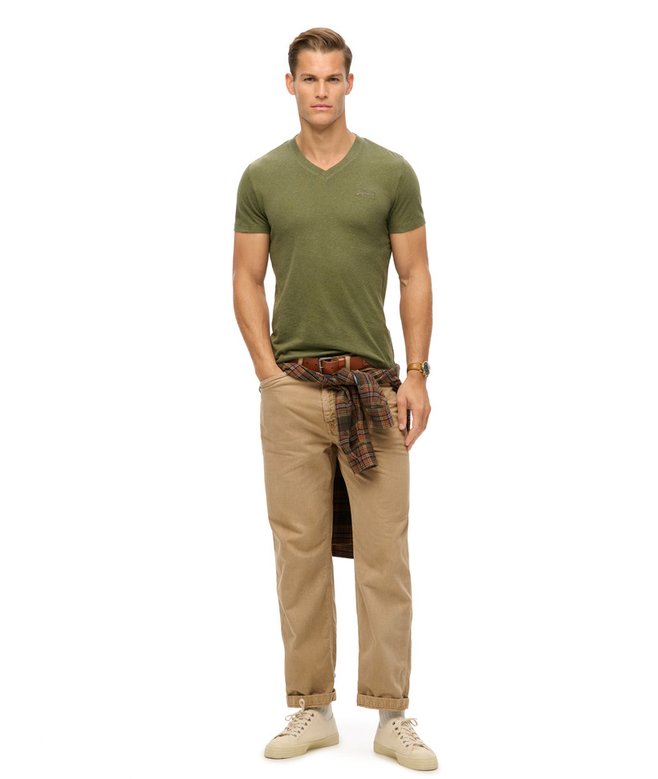 Superdry Organic Cotton Essential Logo V Neck T-Shirt