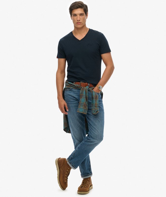 Superdry Organic Cotton Essential Logo V Neck T-Shirt