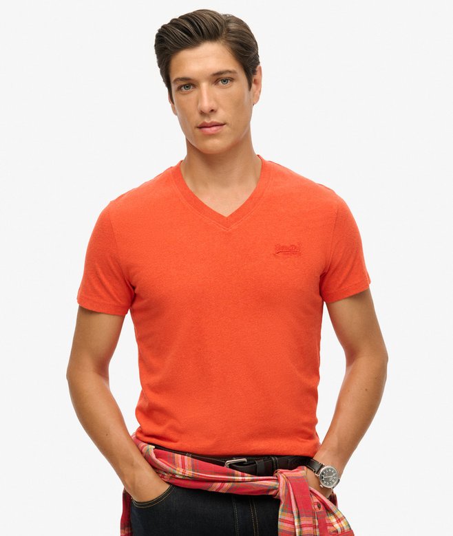 superdry Organic Cotton Essential Logo V Neck T-Shirt