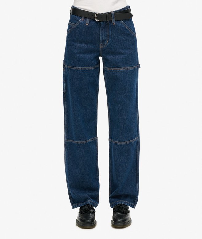 Superdry Organic Cotton Mid Rise Denim Carpenter Jeans