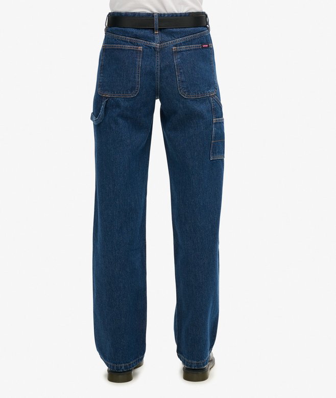 Superdry Organic Cotton Mid Rise Denim Carpenter Jeans