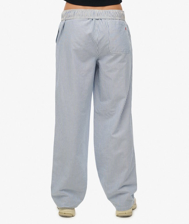 Superdry Organic Cotton Stripe Elasticated Trousers