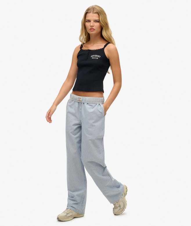 Superdry Organic Cotton Stripe Elasticated Trousers