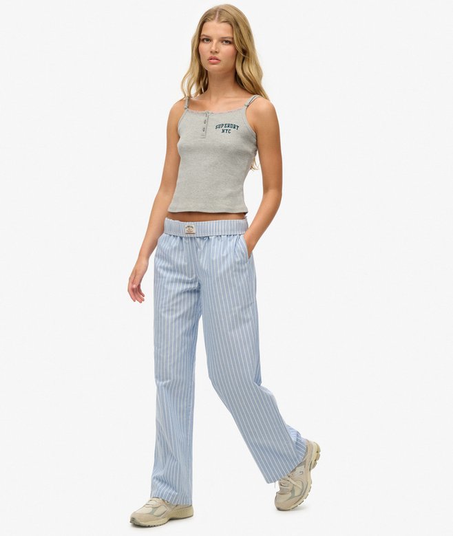 Superdry Organic Cotton Stripe Elasticated Trousers