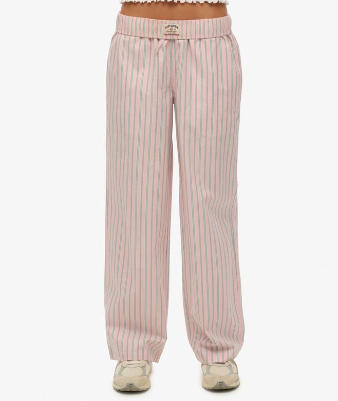 Superdry Organic Cotton Stripe Elasticated Trousers