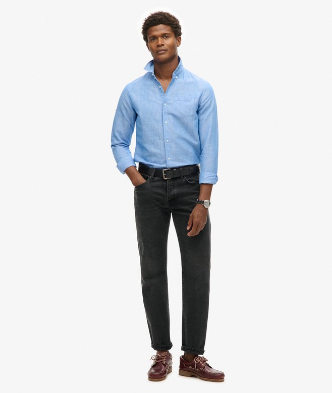 Superdry Organic Cotton Studios Linen Button Down Shirt