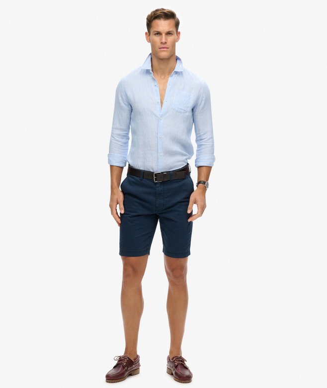 Superdry Organic Cotton Studios Linen Button Down Shirt