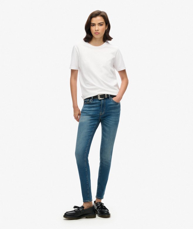 superdry Organic Cotton Vintage Mid Rise Skinny Jeans