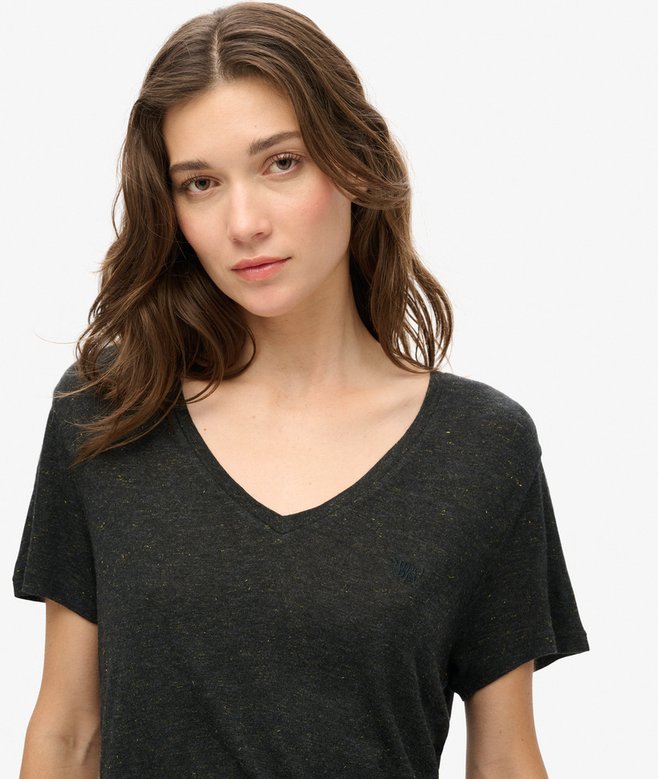 Superdry Studios Slub Embroidered V-Neckline T-Shirt