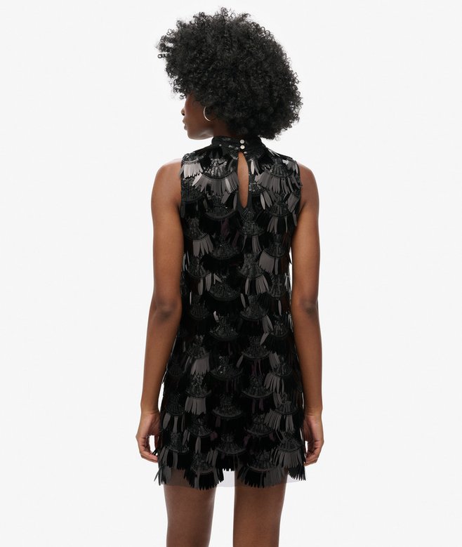 Superdry A-Line Fringe Sequin Dress