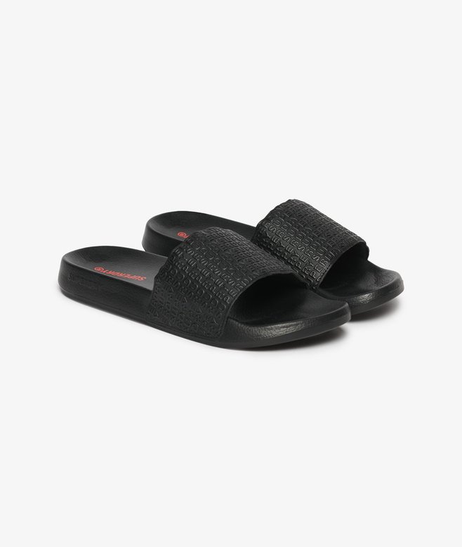 superdry All Over Print Embossed Pool Sliders