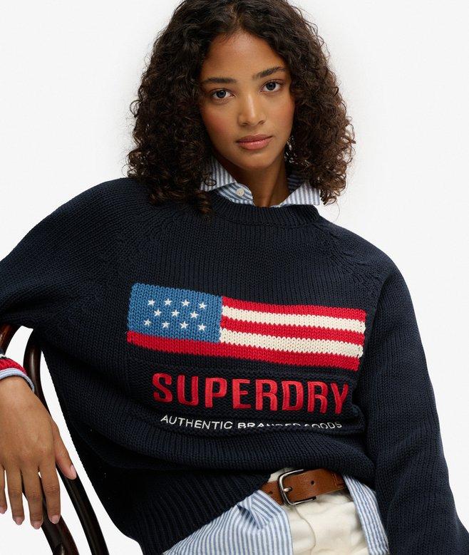 superdry Americana Crew Knit Jumper