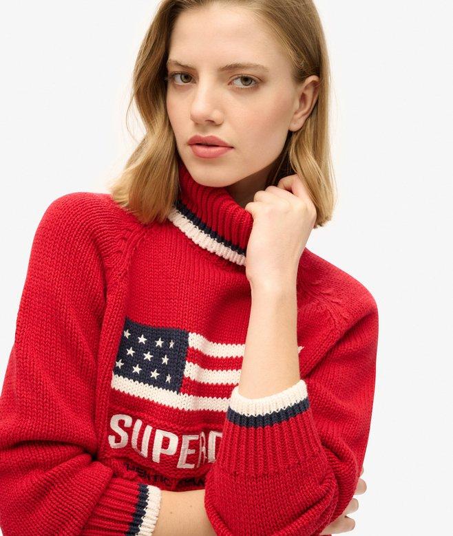 Superdry Americana Roll Neck Knit Jumper