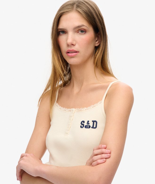 Superdry Athletic Essentials Graphic Button Cami