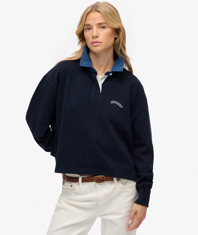 superdry Athletic Essentials Graphic Rugby Shirt