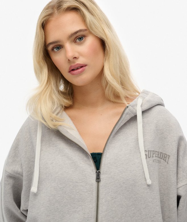 Superdry Athletic Essentials Relaxed Zip Hoodie