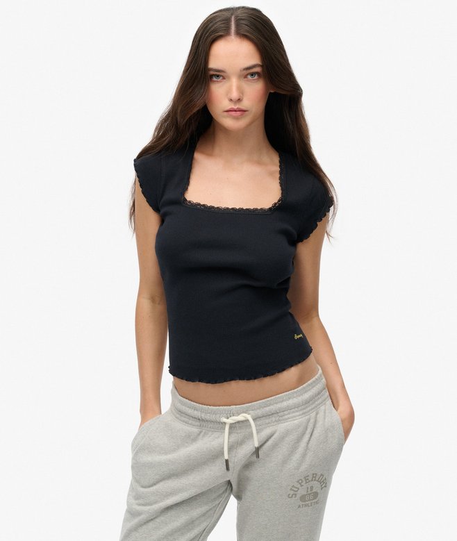 superdry Athletic Essentials Square Neck Top