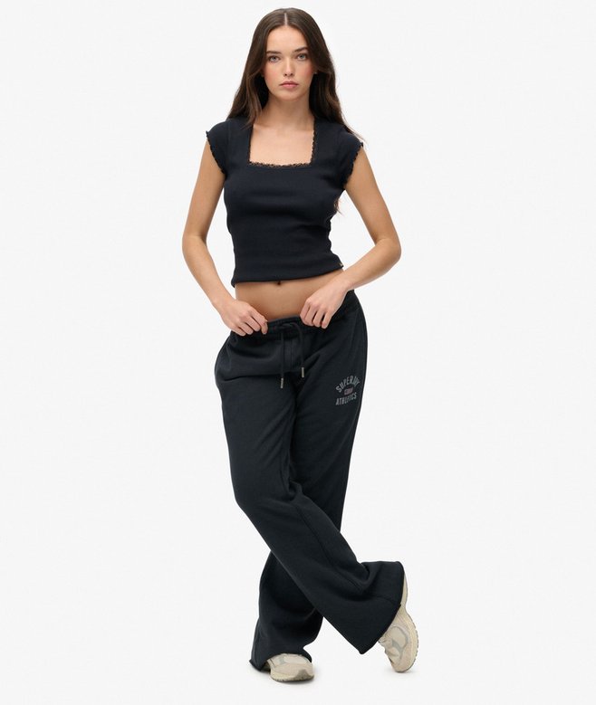 superdry Athletic Print Flare Joggers