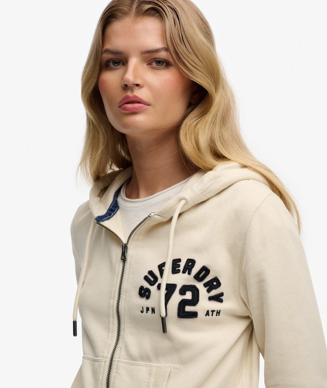 Superdry Athletic Relaxed Crop Zip Hoodie