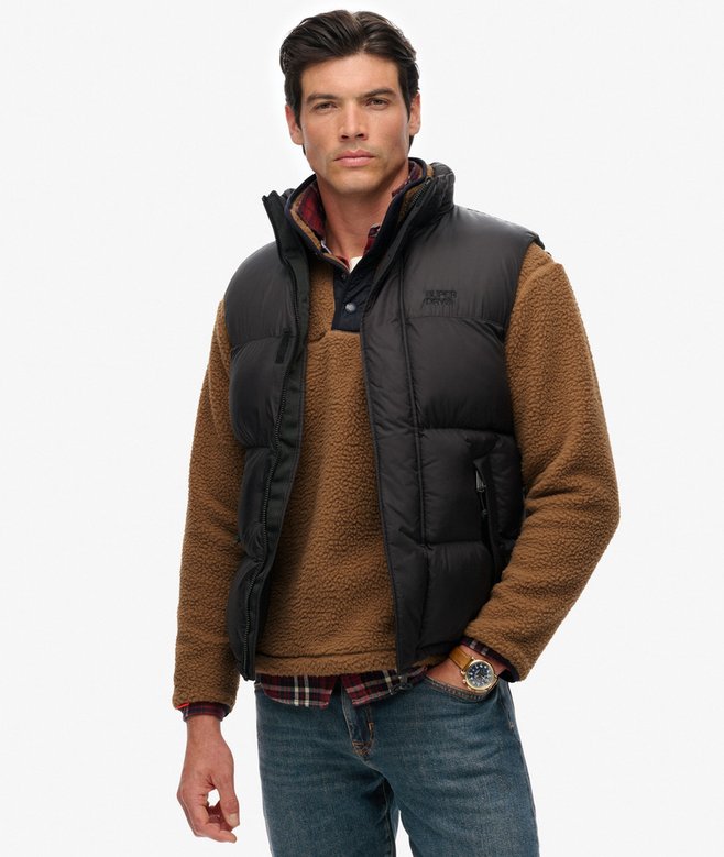 Superdry Black Puffer Gilet