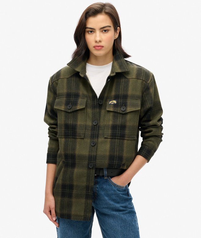 superdry Borg Check Overshirt