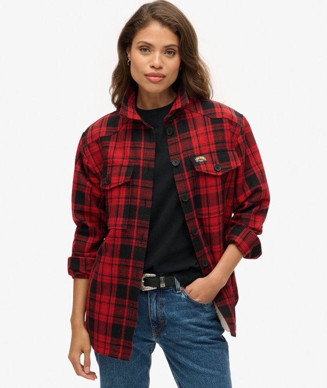 superdry Borg Check Overshirt