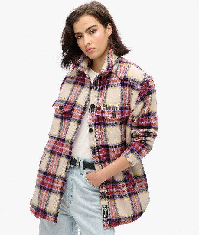 superdry Borg Check Overshirt