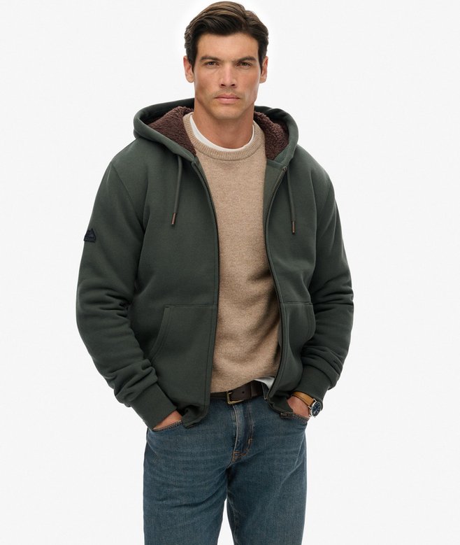 Superdry Borg Lined Zip Hoodie