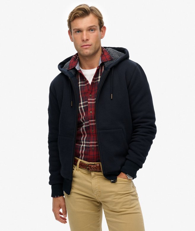 superdry Borg Lined Zip Hoodie